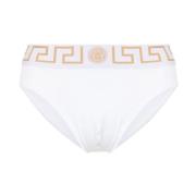 Witte Greca Border Ondergoed Versace , White , Heren