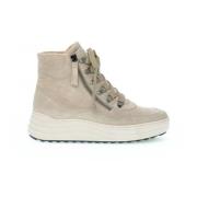 Beige Suede High Top Sneakers Gabor , Beige , Dames