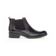 Moderne Chelsea Leren Laarzen Gabor , Black , Dames