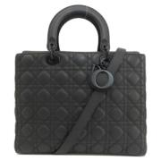 Pre-owned Leather handbags Dior Vintage , Black , Dames