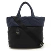 Pre-owned Nylon shoulder-bags Prada Vintage , Blue , Dames