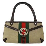 Pre-owned Canvas gucci-bags Gucci Vintage , Beige , Dames