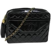 Pre-owned Leather chanel-bags Chanel Vintage , Black , Dames