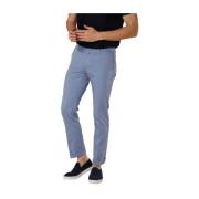 Stretch satijnen chino broek regular fit Mason's , Blue , Heren