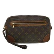 Pre-owned Canvas clutches Louis Vuitton Vintage , Brown , Dames