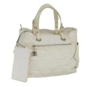 Pre-owned Canvas totes Chanel Vintage , Beige , Dames