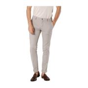 Damier Patroon Extra Slim Chino Broek Mason's , Beige , Heren