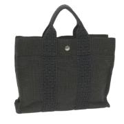 Pre-owned Nylon totes Hermès Vintage , Gray , Dames