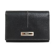 Pre-owned Leather wallets Salvatore Ferragamo Pre-owned , Black , Dame...