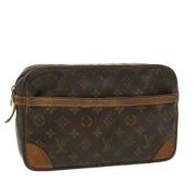 Pre-owned Canvas clutches Louis Vuitton Vintage , Brown , Dames