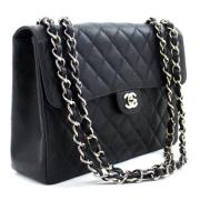 Pre-owned Leather chanel-bags Chanel Vintage , Black , Dames