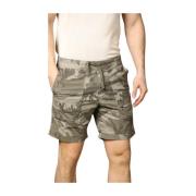 Groene Camo Chino Bermuda Shorts Mason's , Green , Heren