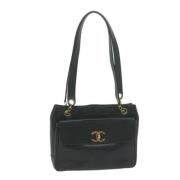 Pre-owned Leather chanel-bags Chanel Vintage , Black , Dames