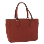 Pre-owned Canvas totes Gucci Vintage , Red , Dames