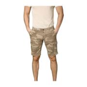 Camouflage Cargo Bermuda Slim Fit Mason's , Green , Heren