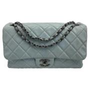 Pre-owned Leather crossbody-bags Chanel Vintage , Blue , Dames