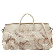 Pre-owned Leather totes Bottega Veneta Vintage , White , Dames