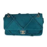 Pre-owned Leather chanel-bags Chanel Vintage , Blue , Dames