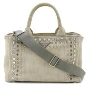 Pre-owned Fabric totes Prada Vintage , Beige , Dames