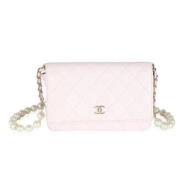 Pre-owned Leather chanel-bags Chanel Vintage , Pink , Dames