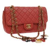 Pre-owned Leather chanel-bags Chanel Vintage , Pink , Dames