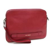 Pre-owned Leather clutches Dolce & Gabbana Pre-owned , Red , Dames