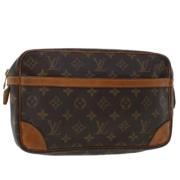 Pre-owned Canvas clutches Louis Vuitton Vintage , Brown , Dames