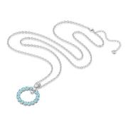 Blauwe Kristal Hanger Ketting Exalta Swarovski , Gray , Dames