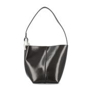 Zwarte Leren Bucket Bag JW Anderson , Black , Dames