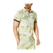 Camouflage Print Polo Regular Fit Mason's , Green , Heren