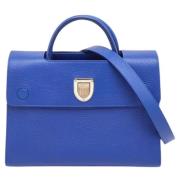 Pre-owned Leather totes Dior Vintage , Blue , Dames