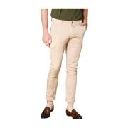 Extra Slim Cargo Broek in Twill Mason's , Beige , Heren