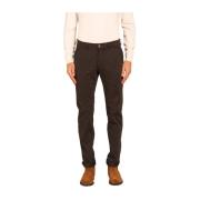 Slim Fit Gabardine Chino Broek Mason's , Brown , Heren