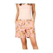 Curvie Bloemen Chino Bermuda Shorts Mason's , Multicolor , Dames