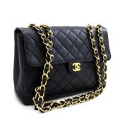 Pre-owned Leather chanel-bags Chanel Vintage , Black , Dames