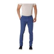 Extra Slim Chino Broek in Stretch Gabardine Mason's , Blue , Heren