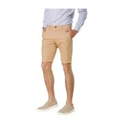 Stretch Gabardine Chino Bermuda Shorts Mason's , Beige , Heren