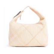 Handtekening Check Jacquard Duffle Tas Burberry , Pink , Dames