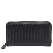 Pre-owned Leather wallets Bottega Veneta Vintage , Black , Dames