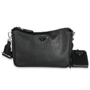 Pre-owned Leather crossbody-bags Prada Vintage , Black , Dames