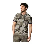 Camouflage Print Heren Polo Shirt Mason's , Multicolor , Heren