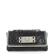 Pre-owned Leather chanel-bags Chanel Vintage , Black , Dames