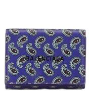 Pre-owned Leather wallets Balenciaga Vintage , Purple , Dames