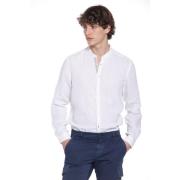 Heren Linnen Overhemd Porto Model Mason's , White , Heren