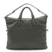 Pre-owned Leather shoulder-bags Bottega Veneta Vintage , Gray , Dames