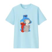 Sesame Street Companion Trash Can Tee Kaws , Blue , Heren