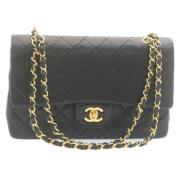 Pre-owned Leather chanel-bags Chanel Vintage , Black , Dames