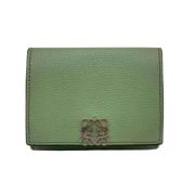 Pre-owned Leather wallets Loewe Pre-owned , Green , Dames