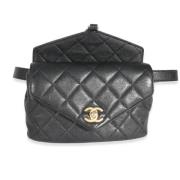 Pre-owned Leather chanel-bags Chanel Vintage , Black , Dames