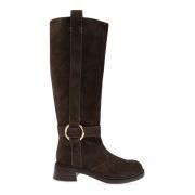 Leren laarzen See by Chloé , Brown , Dames